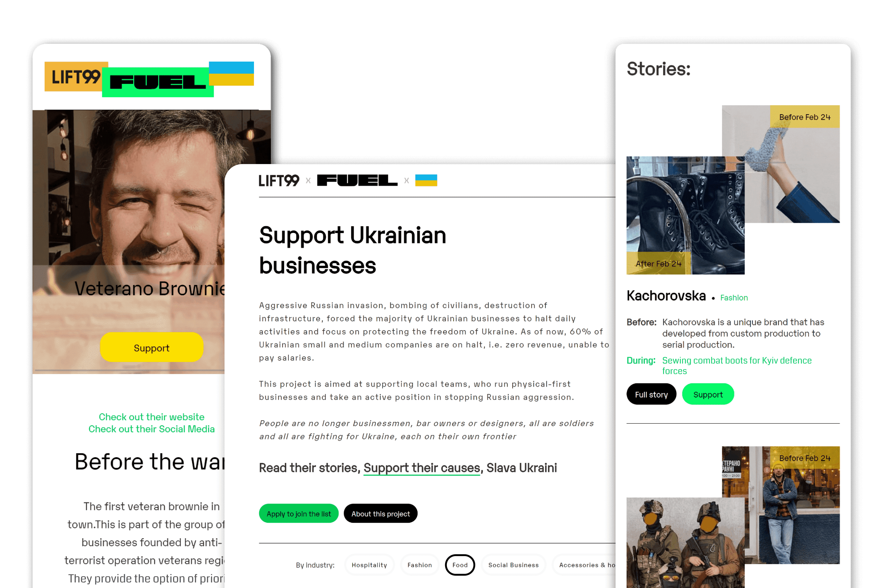 web design project for a fundraising initiative in Ukraine